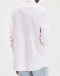 Homme Hackett London Chemise baton large à rayures rose/blanc