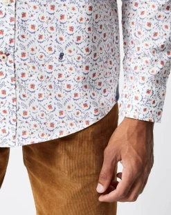 Hot Pepe Jeans Chemise Berkeley imprimé fleurs blanche