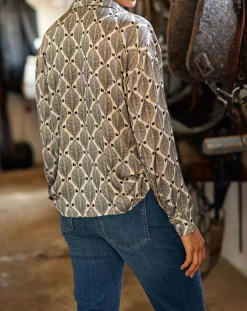 Clearance Lauren Vidal Chemise Bold imprimée palme