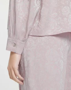 Femme Forte forte Chemise Boxy Jacquard mauve