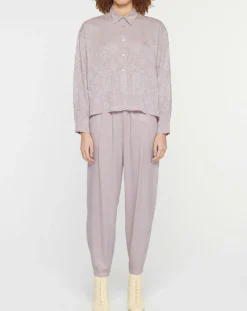 Femme Forte forte Chemise Boxy Jacquard mauve