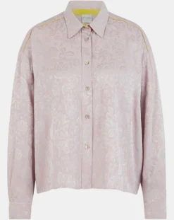 Femme Forte forte Chemise Boxy Jacquard mauve