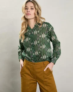 Femme Hartford Chemise Camu verte