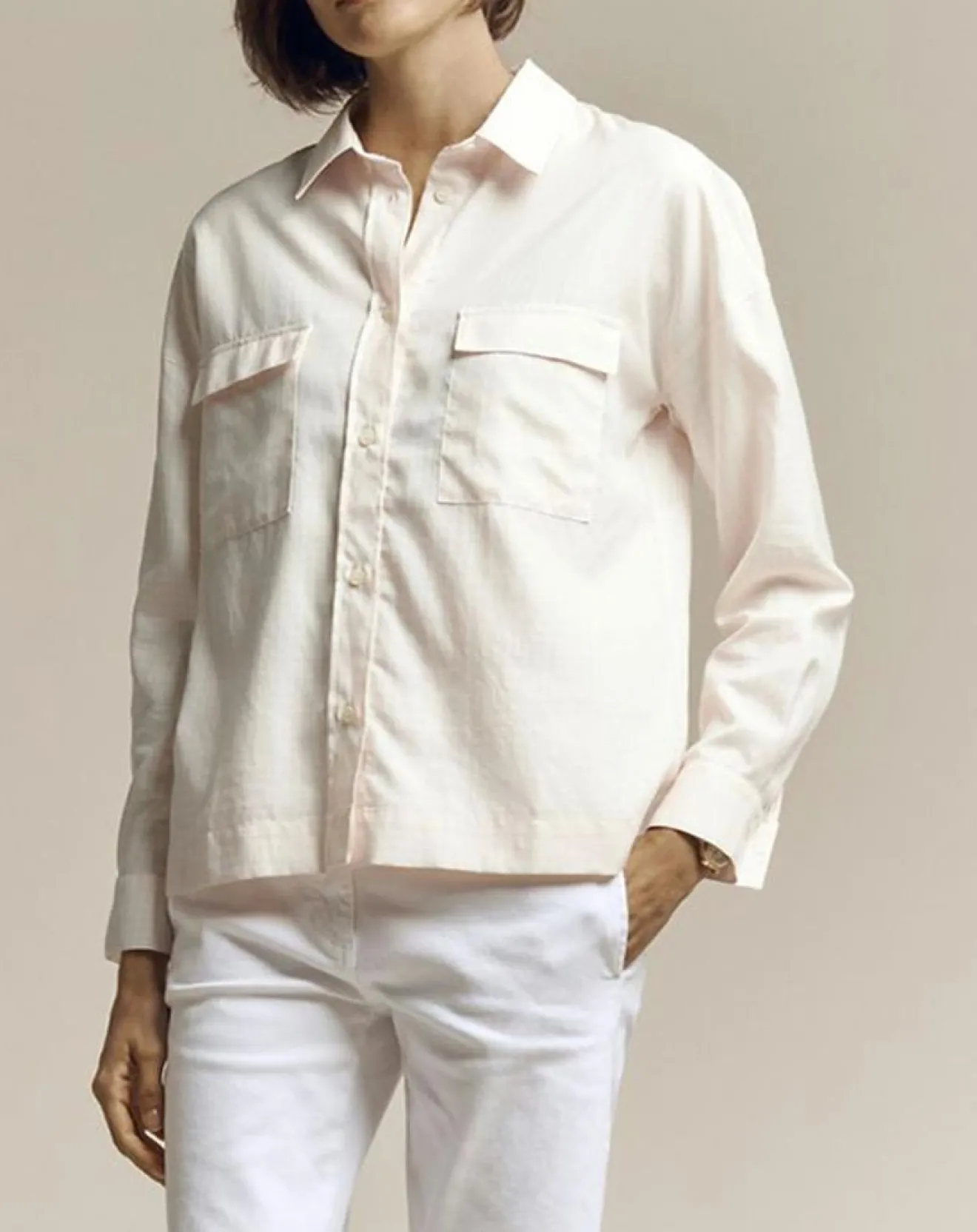 Best Devernois Chemise Canada à petits carreaux rose poudré