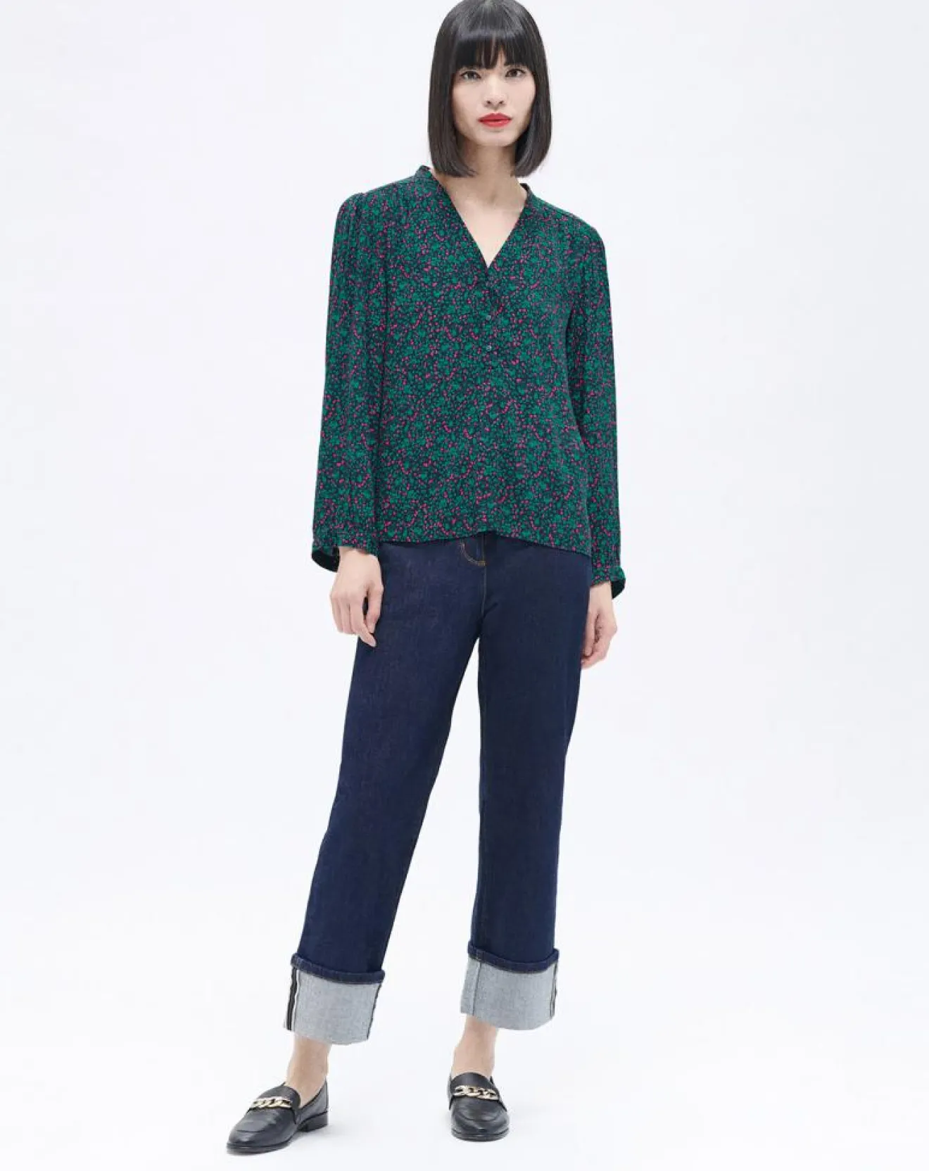 Femme Caroll Chemise Candy imprimée lagon