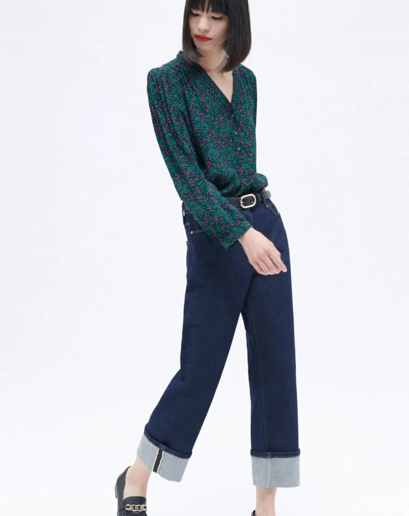 Femme Caroll Chemise Candy imprimée lagon