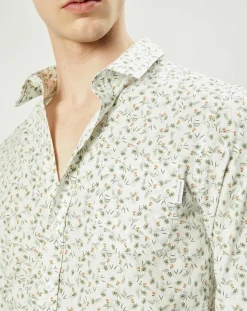 Homme Harris Wilson Chemise casual en Popeline Nala imprimée blanc/multicolore