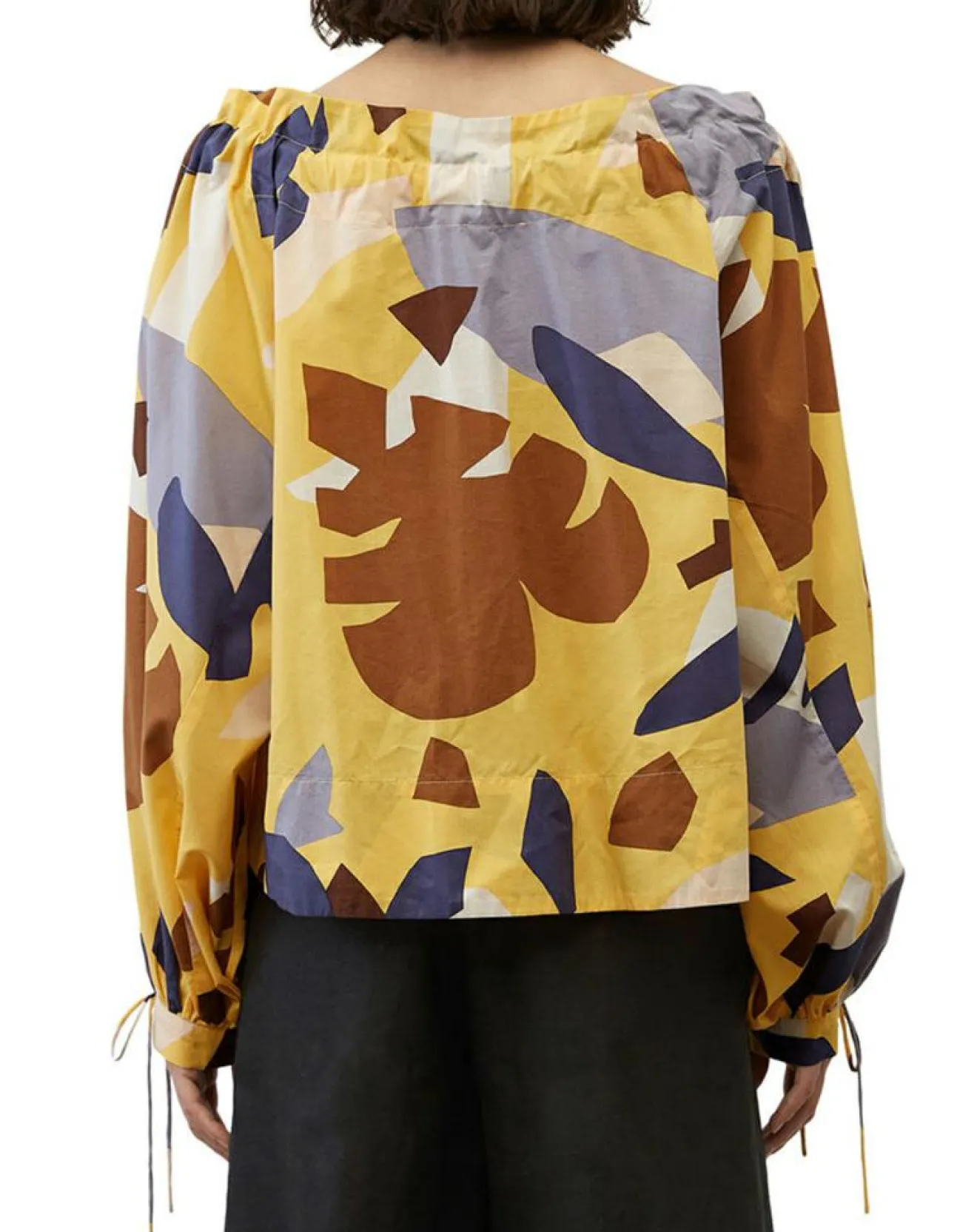 New Marc O'Polo Chemise Col Lavalière jaune/multicolore