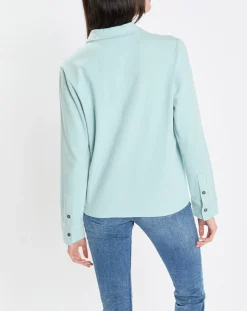 Femme Marc O'Polo Chemise col polo bleu clair