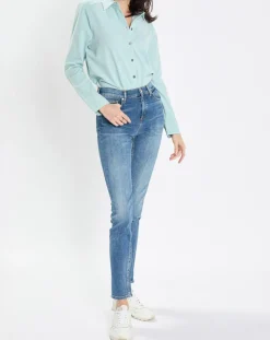 Femme Marc O'Polo Chemise col polo bleu clair