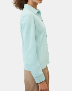 Femme Marc O'Polo Chemise col polo bleu clair