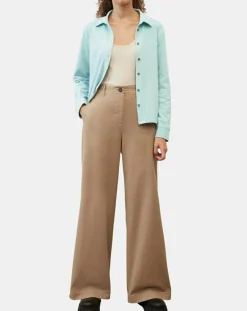 Femme Marc O'Polo Chemise col polo bleu clair