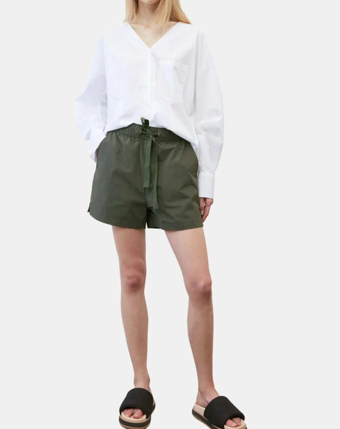 Sale Marc O'Polo Chemise col V poche blanche