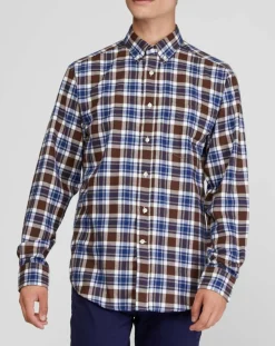 Sale Arrow Chemise Comfort Fit Pb à carreaux Bucheron marron/bleu/blanc