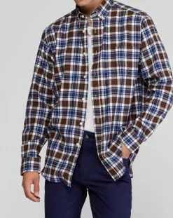 Sale Arrow Chemise Comfort Fit Pb à carreaux Bucheron marron/bleu/blanc