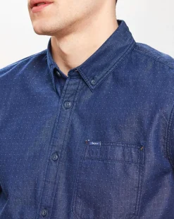 Homme Pepe Jeans Chemise confort à micro points bleue