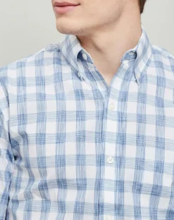 Best Arrow Chemise Confort Fit à carreaux bleu clair/blanc