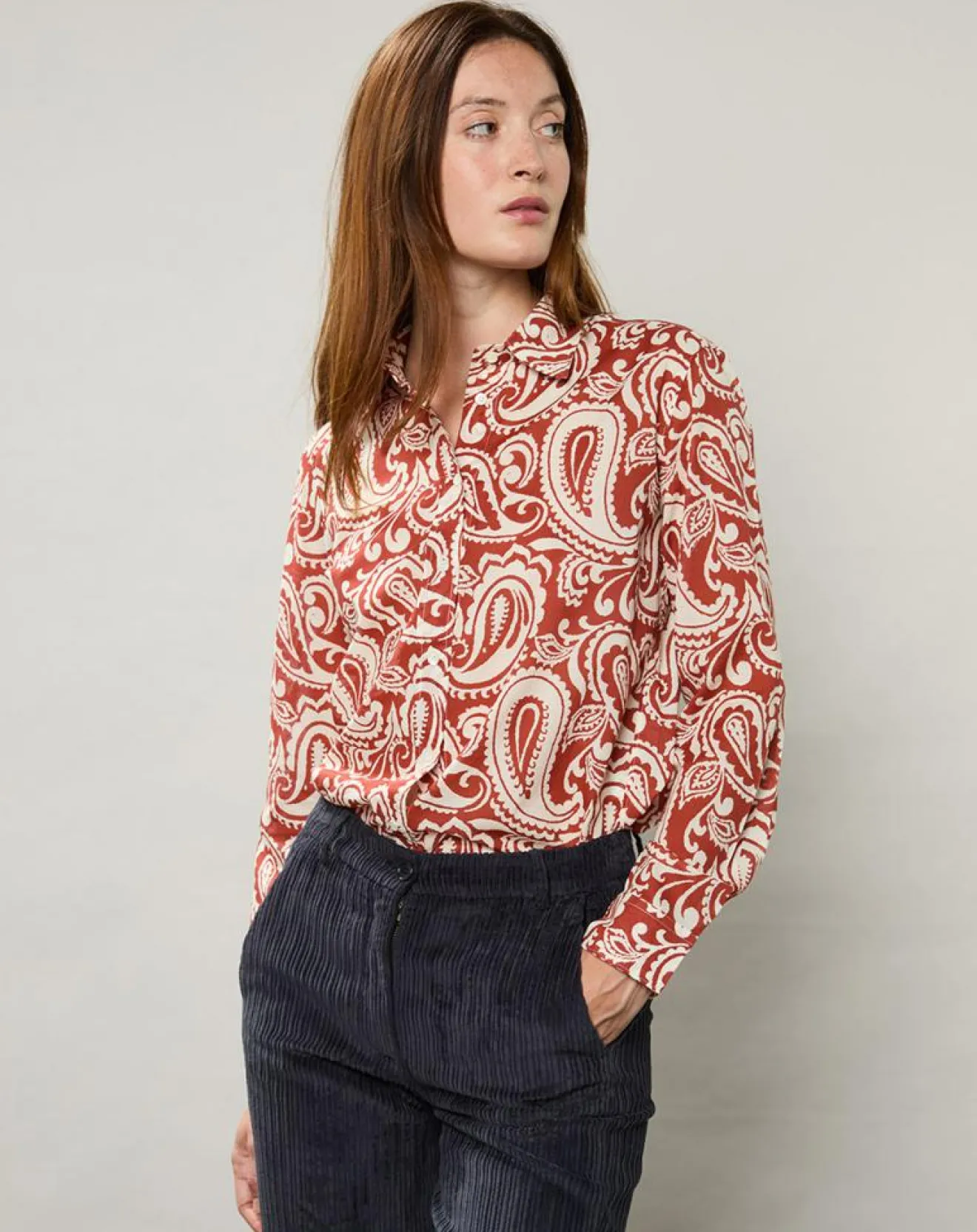 Best Hartford Chemise Coraz imprimée orange sombre