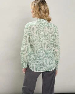 Femme Hartford Chemise Coraz imprimée verte