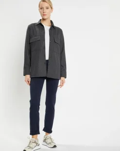 Femme Jodhpur Chemise Corfou en Laine mélangée gris foncé