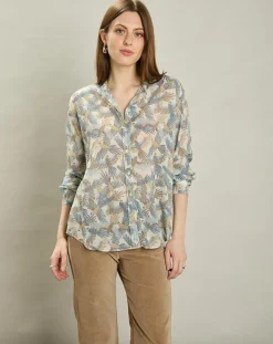 Femme Hartford Chemise Cristal blanc brut/bleu