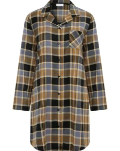 Femme Femilet Chemise de nuit Ecossais imprimée marron/noir