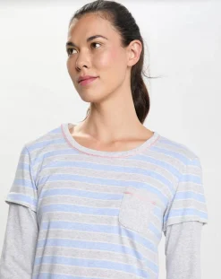 Femme Le Chat Chemise de nuit Hygge bleu ciel