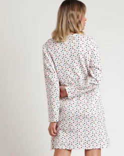 Femme Admas Chemise de nuit patte de boutonnage Star E multicolore