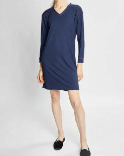Femme Le Chat Chemise de nuit Slow bleu marine