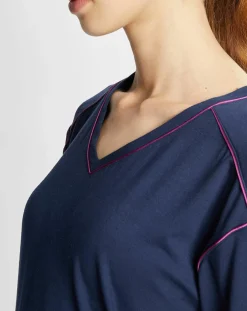 Femme Le Chat Chemise de nuit Slow bleu marine