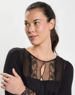 Clearance Le Chat Chemise de nuit Vivienne noire