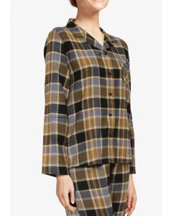 Discount Femilet Chemise de pyjama Ecossais imprimée marron/noir