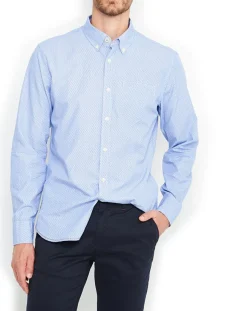 Hot Pepe Jeans Chemise droite à pois Micro Mylor bleu clair