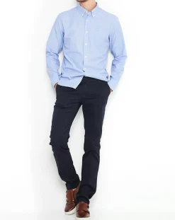 Hot Pepe Jeans Chemise droite à pois Micro Mylor bleu clair