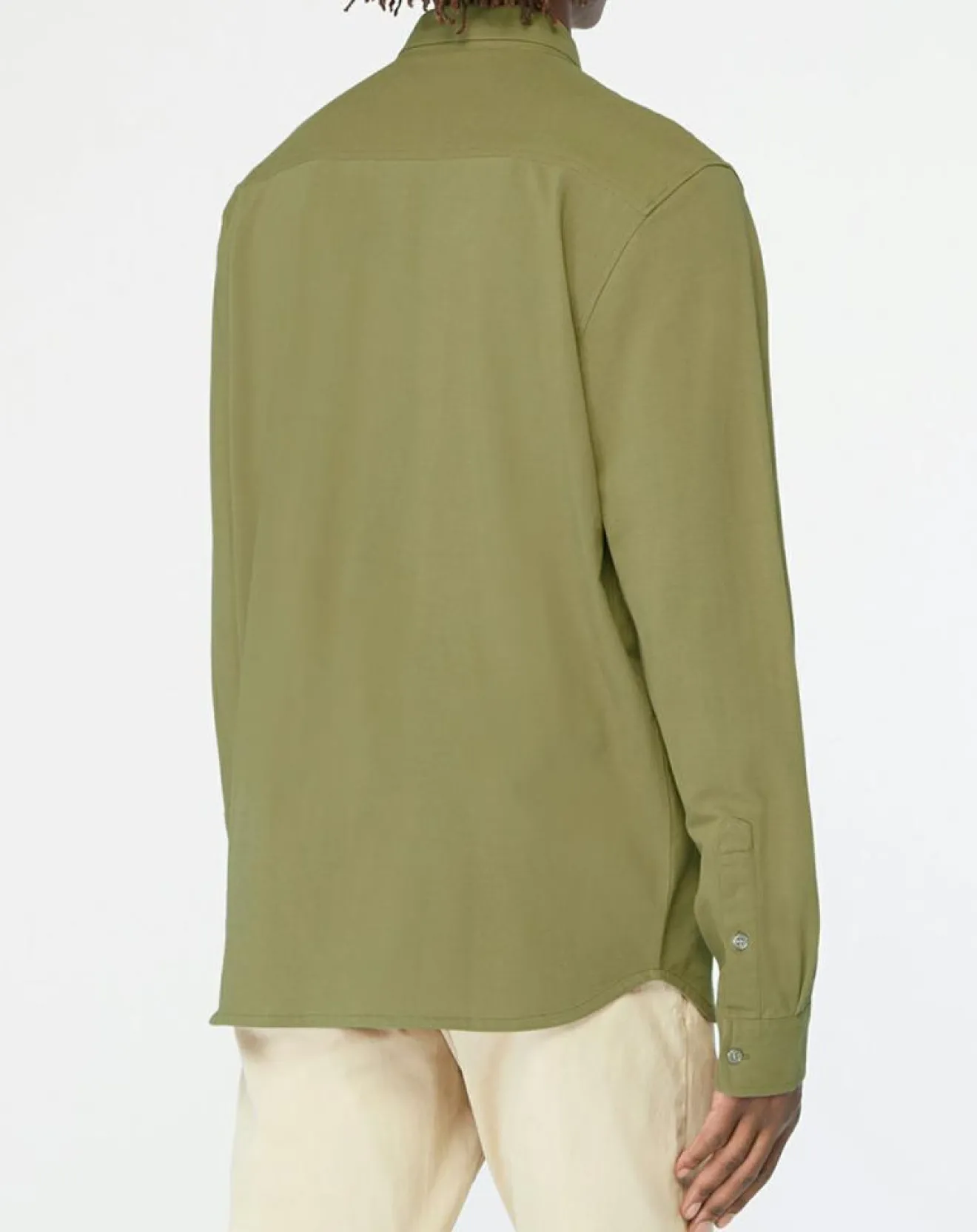 Homme Galeries Lafayette Chemise droite en Coton bio Nipique kaki moyen