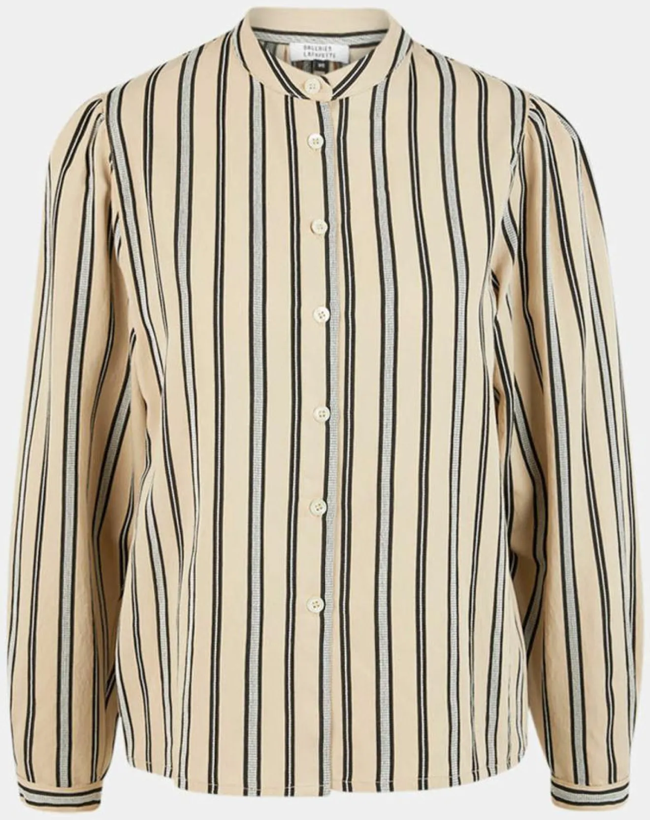 Femme Galeries Lafayette Chemise droite Laurie à rayures beige/noir