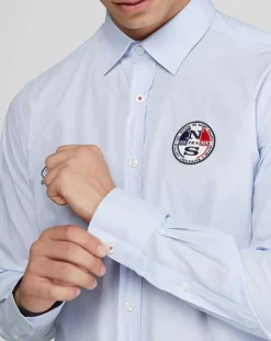 Homme North Sails Chemise droite Popeline bleu ciel