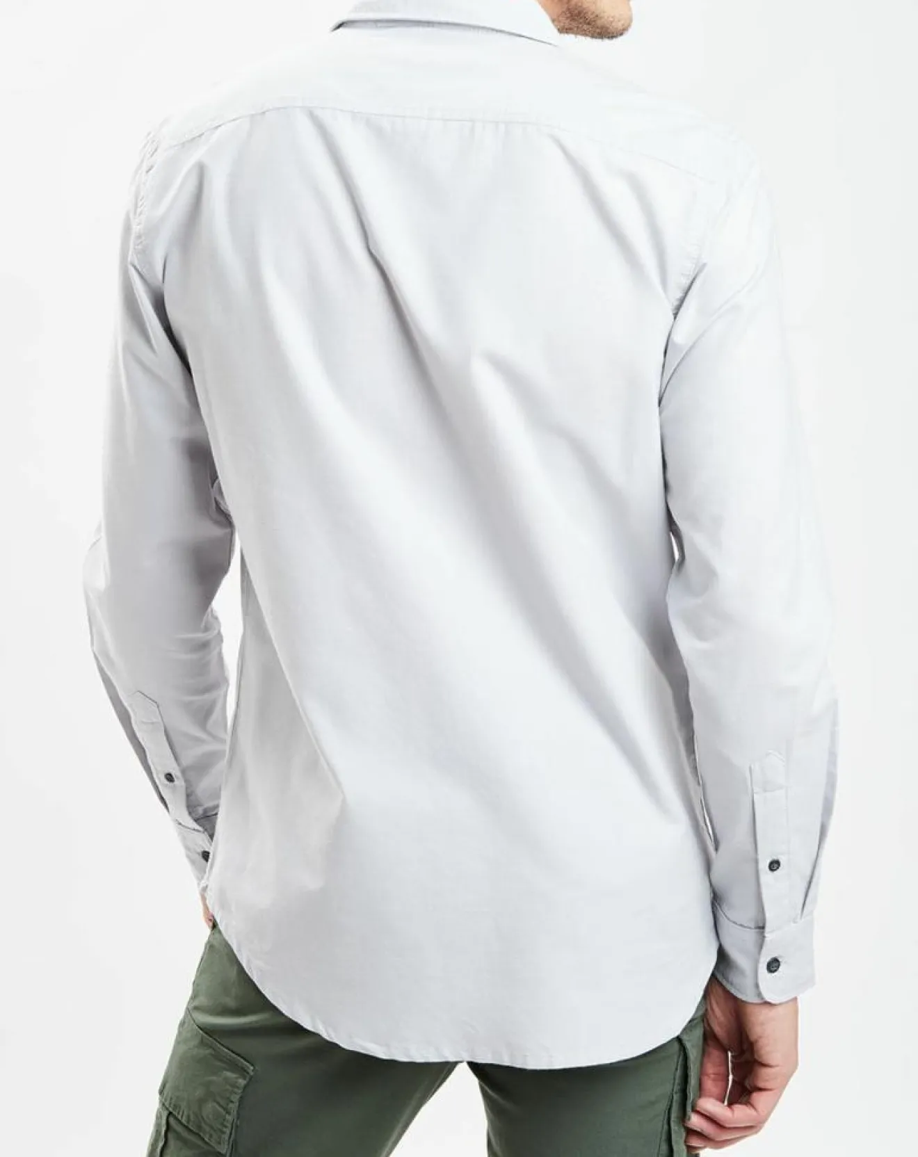Outlet Quiksilver Chemise droite Straight Up gris clair