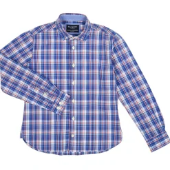 Clearance Hackett London Chemise en Coton à carreaux bleue