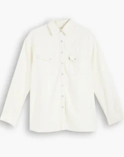 Levi's® Chemise en Coton & Chanvre Dorsey XL oversize Western écrue