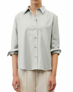 Femme Marc O'Polo Chemise en Flanelle manches ballons gris clair