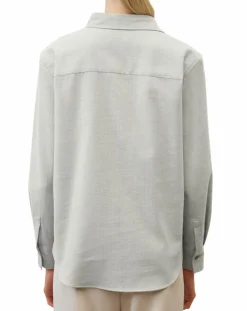 Femme Marc O'Polo Chemise en Flanelle manches ballons gris clair