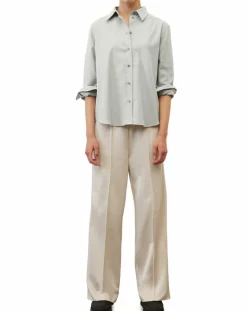 Femme Marc O'Polo Chemise en Flanelle manches ballons gris clair