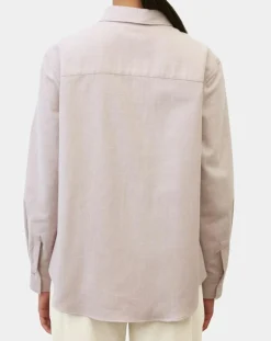 Femme Marc O'Polo Chemise en Flanelle manches ballons violet clair