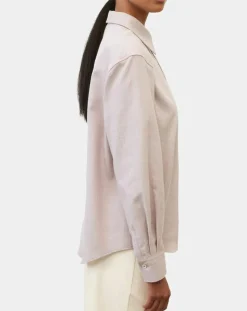 Femme Marc O'Polo Chemise en Flanelle manches ballons violet clair