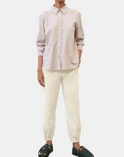 Femme Marc O'Polo Chemise en Flanelle manches ballons violet clair