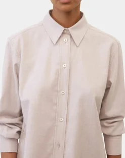 Femme Marc O'Polo Chemise en Flanelle manches ballons violet clair