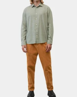 Homme Marc O'Polo Chemise en Flanelle Regular Fit micro carreaux verte