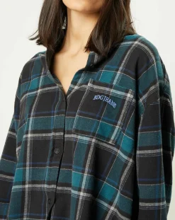 Femme BDG by Urban Outfitters Chemise en Flanelle Sadie à carreaux vert/marine
