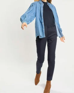 Femme Scotch & Soda Chemise en Jean bleue